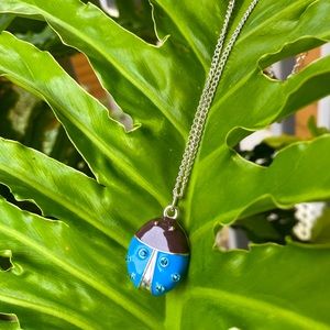 Blue Ladybug Necklace
